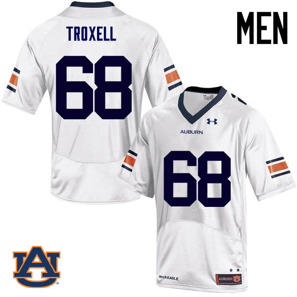 Men Auburn Tigers #68 Austin Troxell College Football Jerseys Sale-White